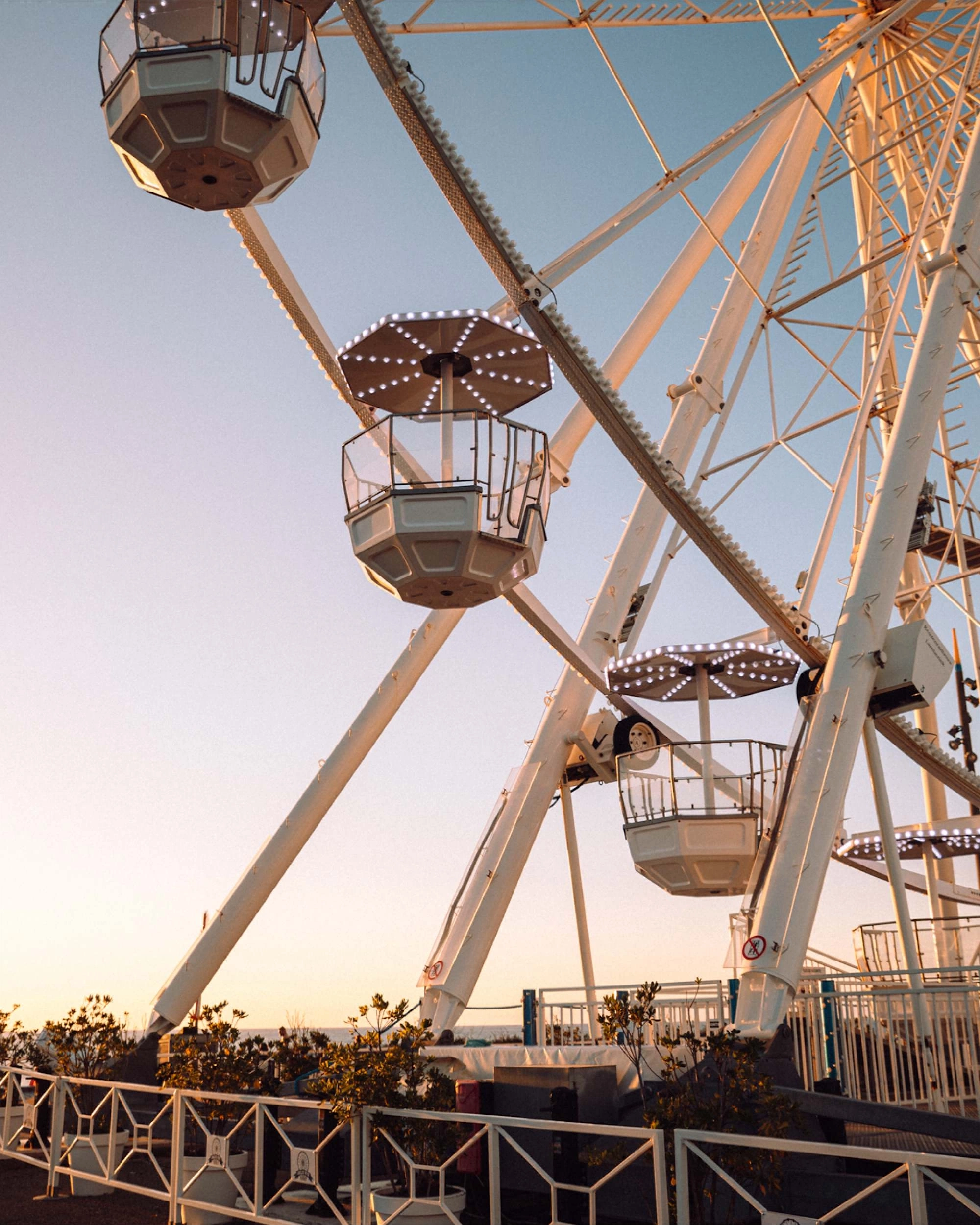 ferris wheel during sunset